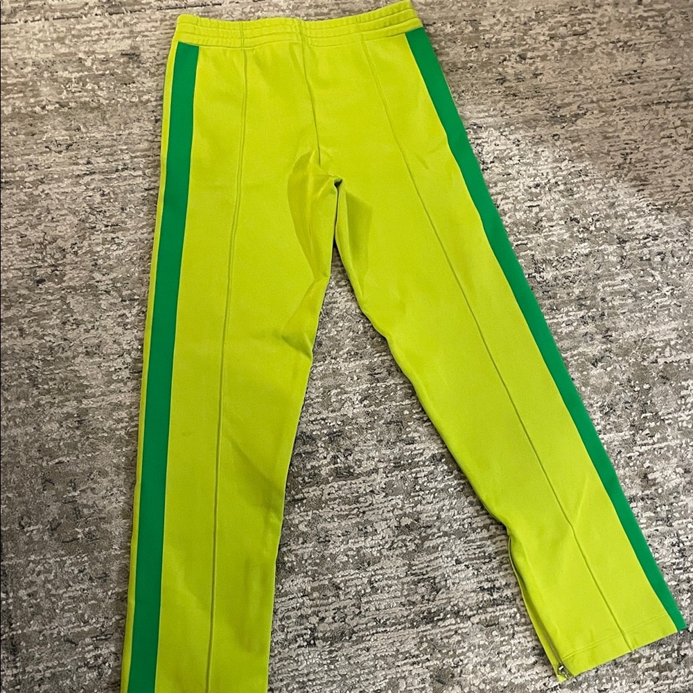 Bottega Veneta Neon Lime Track Pants with Green Side Stripes - Picture 6 of 6